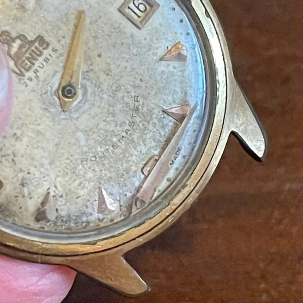 RARE Vintage Venus Routermaster 25 Rubis Wristwatch PARTS ONLY